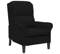 QJBSAVVA Poltrona nera, moderna poltrona imbottita in microfibra, poltrona ergonomica da soggiorno con robusta struttura in legno e imbottitura in schiuma, 76 x 94 x 102 cm, poltrona singola