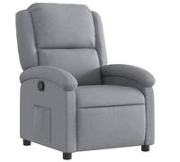 QJBSAVVA Poltrona Reclinabile Manuale in Tessuto Grigio Chiaro