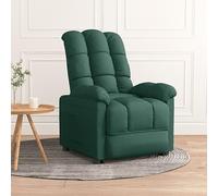 QJBSAVVA Poltrona Reclinabile Manuale in Tessuto Verde Scuro con Poggiapiedi, 102 cm Altezza per Camera e Soggiorno