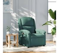 QJBSAVVA Poltrona Reclinabile Manuale in Velluto Verde Scuro con Funzione di Inclinazione a 135 Gradi, Tasca Laterale e Design Confortevole per Camera, Salotto o Giardino
