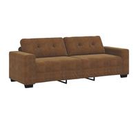 QJBSAVVA Poltrona Salotto Divano Letto Piccolo Poltrone da Giardino Divanetti da Giardino - Divano 3 Posti Marrone 180 cm in Finta Pelle per Camera Da Letto Interno Campeggio Salotto