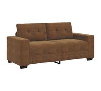 QJBSAVVA Poltrona Salotto Divano Letto Piccolo Poltrone da Giardino Divanetti da Giardino - Divano Loveseat Marrone 140 cm in Pelle Sintetica per Camera Da Letto Interno Campeggio Salotto