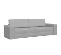 QJBSAVVA Poltrone da Esterno Divano Letto Piccolo Divanetto da Giardino Poltrona Camera da Letto Moderna - Divano Letto a Terra 2-in-1 Grigio Nuvola 245x150x60.5 cm Tessuto per Salotto Interno