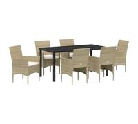 QJBSAVVA Poltrone Giardino Sedie da Cucina Moderne Sala da Pranzo Sedie - Set di Pranzo da Giardino 2 Pezzi Beige Polyrattan per Terrazzo Soggiorno Esterno Cucina