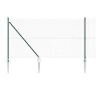 QJBSAVVA Recinzione Rete Saldata con Pali e Picchetti 10x1,4 m Verde