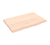 QJBSAVVA Ripiano in Rovere Massello 60x40x2 cm Non Trattato Bordi Vivi