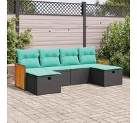 QJBSAVVA Sala da giardino in rattan sintetico, 332 x 241 cm, con spazio impermeabile, pieghevole, per balcone, terrazza e giardino, set di mobili da balcone salvaspazio