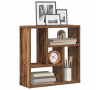 QJBSAVVA Scaffale a Parete con Luci LED RGB e Spazio Portaoggetti, Mensola da Parete in Truciolato Legno Vecchio 45x16x45 cm per Soggiorno Camera Decorazioni