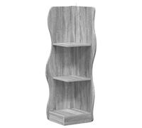 QJBSAVVA Scaffale Angolare a Onda Grigio Sonoma 34x33x102 cm