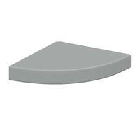QJBSAVVA Scaffale angolare grigio 25 x 25 x 3,8 cm, in MDF a nido d'ape e metallo, design moderno, portata 5 kg, montaggio invisibile, salvaspazio per soggiorno, corridoio, bagno
