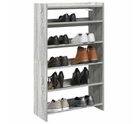 QJBSAVVA Scarpiera Salvaspazio in Truciolato Grigio Sonoma 60x25x100 cm, Mobile Alta Stretta con Ripiano Superiore per Organizzare Scarpe in Ingresso, Corridoio o Anticamera