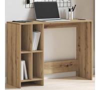 QJBSAVVA Scrivania da Ufficio Moderna in Legno Multistrato Rovere Artigianale 102,5x35x75cm con 4 Ripiani Ampio Spazio Archiviazione Salvaspazio per Studio Casa Ufficio Piccoli Ambienti