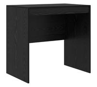 QJBSAVVA Scrivania nera effetto rovere, scrivania compatta per computer, 80 x 50 x 76 cm, tavolo da lavoro moderno in legno per casa, ufficio e piccoli spazi, stabile e salvaspazio