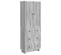 QJBSAVVA Set 2 Armadietti da Parete e Terra 66 cm Legno Ingegnerizzato | Soluzione salvaspazio flessibile per soggiorno e ingresso, con armadietto a parete e modulo con cassetto ad alta capacita.