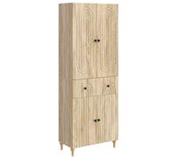 QJBSAVVA Set 2 Mobiletti Credenza e Pensile 66x34,5x90 cm Legno