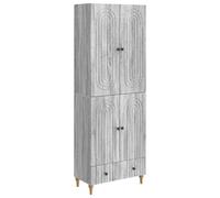 QJBSAVVA Set 2 Mobili Credenza e Mobile Muro 66 cm Legno Ingegnerizzato | Set modulare composto da credenza e mobile a parete in legno ingegnerizzato, ottimale per organizzare il soggiorno.
