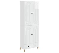 QJBSAVVA Set 2 Mobili Credenza e Pensile da Parete 66x34,5x95 cm