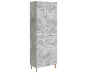 QJBSAVVA Set Armadi 2 Pezzi Grigio Cemento Legno Ingegnerizzato | Mobile multiuso modulare con armadio a terra e pensile da soggiorno, pensato per organizzare al meglio lo spazio.