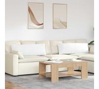 QJBSAVVA Set di 2 cuscini per divano 120 x 40 cm, bianco con cerniera e fodera rimovibile in tessuto liscio, design moderno, imbottitura in poliestere per soggiorno, camera da letto, casa, ufficio