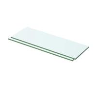 QJBSAVVA Set di 2 ripiani in vetro, 50 x 12 cm, vetro temperato trasparente, 8 mm, design moderno, portata 15 kg, piccola scaffalatura da parete sottile per soggiorno, ufficio, corridoio, bagno