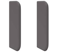 QJBSAVVA Set di 2 testiere, grigio, 40 x 16 x 5 cm, moderno pannello imbottito in ecopelle e compensato, elegante parete posteriore per camera da letto, cuscino da parete per telai e pareti