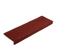 QJBSAVVA Set di 20 tappetini autoadesivi per gradini, 65 x 21 x 4 cm, rettangolari, antiscivolo, in polipropilene non tessuto agugliato, per interni e protezione acustica, colore rosso bordeaux