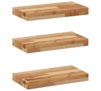 QJBSAVVA Set di 3 mensole sospese, 60 x 20 x 4 cm, olio di acacia massiccio, design moderno, robusto e durevole, per libri, decorazione, ufficio, cucina, bagno, soggiorno