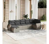 QJBSAVVA Set di mobili da giardino in rattan grigio chiaro, 55 x 55 cm, con cuscino, per balcone, terrazzo