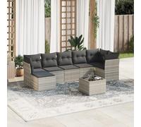 QJBSAVVA Set di mobili da giardino lounge grigio chiaro polyrattan mobili balcone 55 x 62 x 69 cm modulare mobili da giardino per piccoli balconi, terrazza e giardino d'inverno
