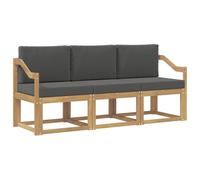 QJBSAVVA Set Divano da Esterno 3 Pezzi Legno Acacia per Giardino | Struttura modulare flessibile in legno naturale verniciato, ideale per momenti di relax in terrazza e giardino.