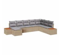 QJBSAVVA Set Divano da Giardino Modulare 9 Pz Beige e Grigio Chiaro | Salotto componibile con sedute modulari e tavolino per valorizzare il tuo patio o la terrazza durante la bella stagione.