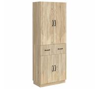 QJBSAVVA Set Mobili Modulari 2 Pezzi, Armadio e Pensile Rovere Sonoma