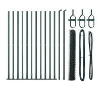 QJBSAVVA Set Recinzione da Giardino 25x1 m con Pali e Basi in Cemento