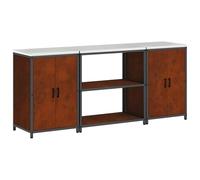 QJBSAVVA Set Stoccaggio Cucina HATTEM 3 Pezzi in Acciaio Color Ruggine
