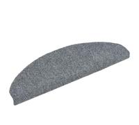 QJBSAVVA Tappetini per gradini autoadesivi, 20 pezzi, 65 x 21 x 4 cm, grigio chiaro, semicircolari, antiscivolo, in tessuto non tessuto agugliato, per la protezione delle scale e la riduzione del