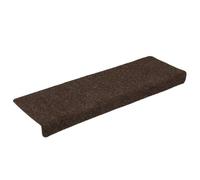 QJBSAVVA Tappetini per gradini, autoadesivi, 30 pezzi, 65 x 21 x 4 cm, colore marrone, antiscivolo, rettangolari, in tessuto non tessuto agugliato, per interni, con strisce adesive
