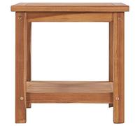 QJBSAVVA Tavolino da Salotto 45x45x45 cm in Legno Massello di Teak | Mobiletto multiuso per giardino e salotto dotato di ripiano inferiore per organizzare oggetti e riviste.
