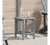 QJBSAVVA Tavolino Laterale Adirondack Grigio Chiaro Quadrato 38x38x45 cm in HDPE per Esterno Giardino Balcone Robusto e Resistente