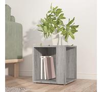 QJBSAVVA Tavolino Salotto con Ripiano Armadietto Angolare Grigio Sonoma 33x33x34,5 cm Legno Multistrato Mobiletto Salvaspazio per Salotto Balcone Camera