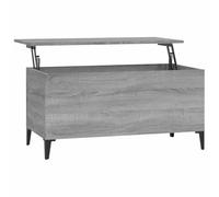 QJBSAVVA Tavolino Salotto Piano Sollevabile 90x44,5x45 cm Grigio Sonoma | Ideale per studiare e pranzare in soggiorno, offre un ampio vano interno portaoggetti.