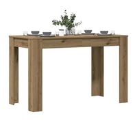 QJBSAVVA Tavolo da Pranzo in Truciolato Rovere Artigianale 120x60x76 cm con Design a Linee Semplici e Pulite per Cucina e Sala da Pranzo