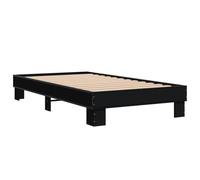 QJBSAVVA Telaio Letto Matrimoniale/Lettino Singolo Struttura Letto Una Piazza E Mezza/Rete Letto Singolo Rete Matrimoniale/Rete Singola - Giroletto Nero 100x200 cm in Legno Multistrato e Metallo