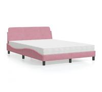 QJBSAVVA Telaio per letto Dover rosa, 120 x 200 cm, doppio spessore H2/H3, design ondulato per camera dei ragazzi e degli ospiti, facile da montare, ideale per camera da letto moderna