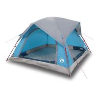 QJBSAVVA Tenda da Campeggio a Cabina per 4 Persone 218x218 cm Blu