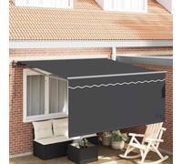 QJBSAVVA Tenda da sole antracite, 300 x 250 cm, retrattile, con protezione UV e impermeabile, per balcone, terrazza e giardino