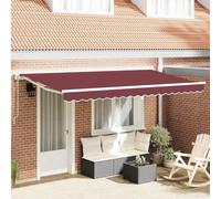 QJBSAVVA Tenda da sole da balcone, retrattile, 400 x 200 cm, con protezione UV e angolo regolabile, design robusto in alluminio, per terrazza, giardino ed esterni