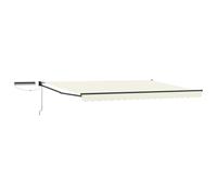 QJBSAVVA Tenda da sole elettrica, 4 x 2 m, con pannello solare e telecomando, tenda da sole con braccio articolato in alluminio e poliestere, stabile protezione solare per terrazza e balcone, colore