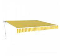 QJBSAVVA Tenda da Sole Pieghevole Manuale 600x300 cm Gialla e Bianca | Protezione solare per giardino e terrazzo: struttura in alluminio robusta e telo in poliestere resistente ai raggi UV.