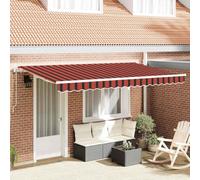 QJBSAVVA Tenda da sole retrattile 400 x 200 cm, multicolore in alluminio e poliestere resistente alle intemperie, con supporto a parete, moderno sistema di protezione solare per balcone, terrazza e
