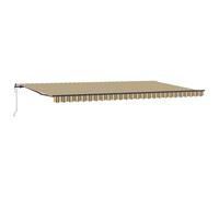 QJBSAVVA Tenda da sole retrattile con braccio articolato, 600 x 300 cm, con telecomando e motore, robusto telaio in alluminio per giardino e terrazza, ombreggiatura dal design moderno, verde giallo